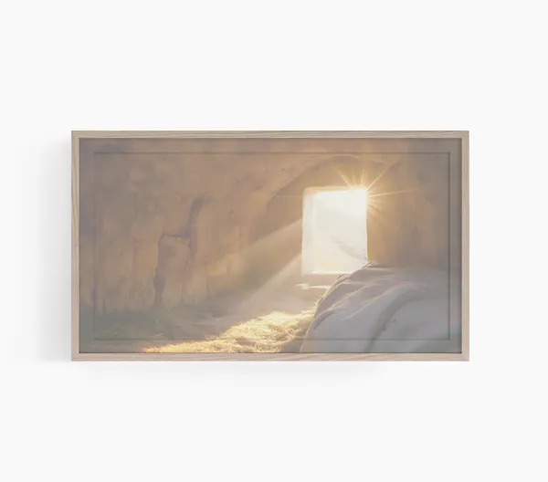 Easter Tomb Religious TV Art, Art Print