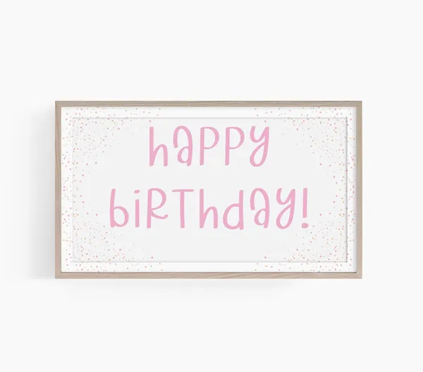 Happy Birthday TV Party Poster, Birthday Decor