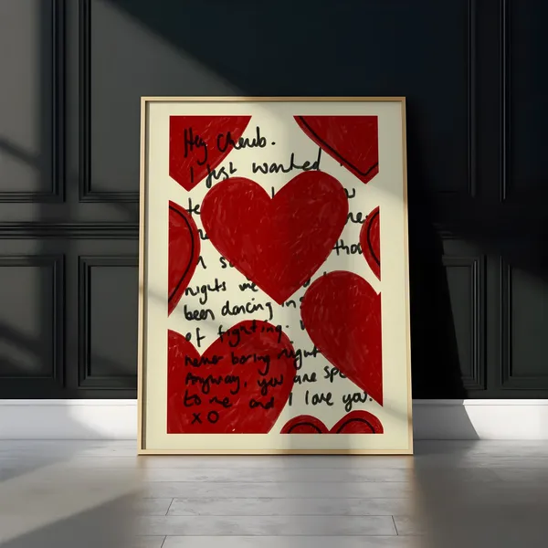 Love Letter Quote Typography Art Print