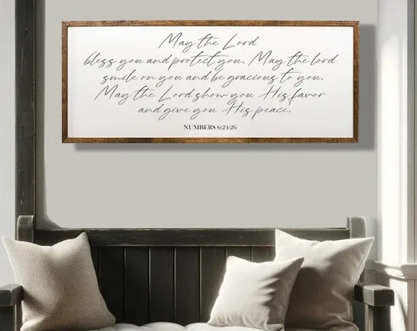 Numbers 6:24-26 Scripture Art Print, Bible Blessing