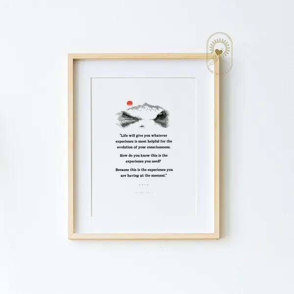 Eckhart Tolle Quote Wall Art, Motivational Poster