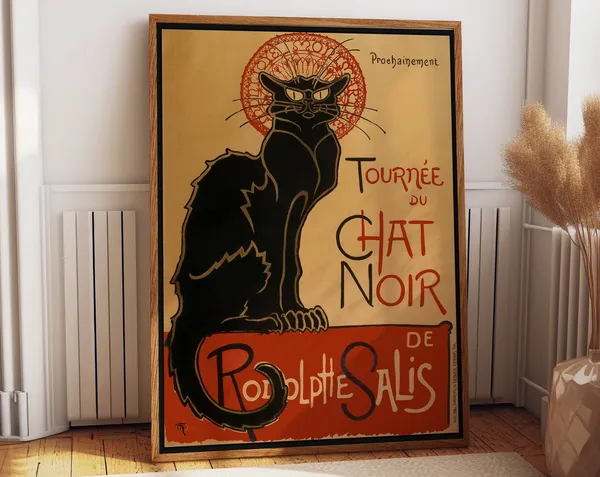 Le Chat Noir by Steinlen, French Graphic Art Poster
