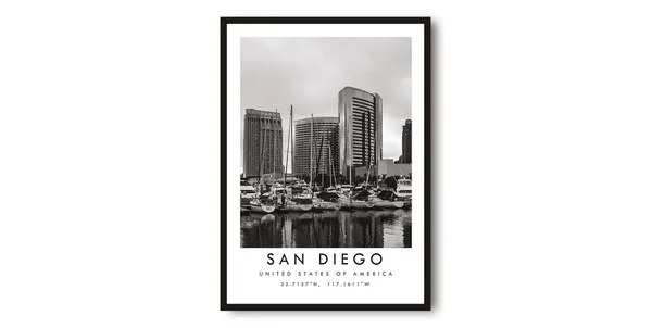 San Diego Minimalist Travel Poster
