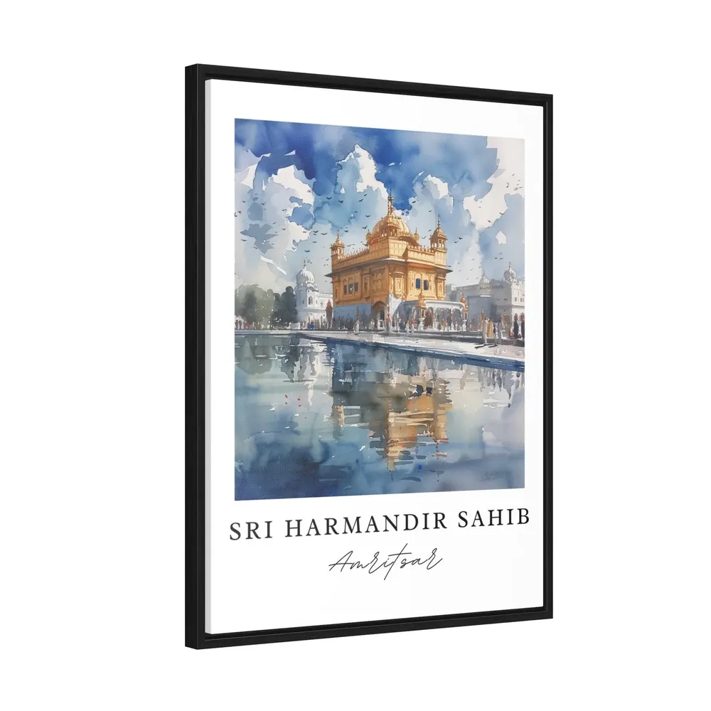 Sri Harmandir Sahib Travel Poster, Amritsar Temple - Image 2