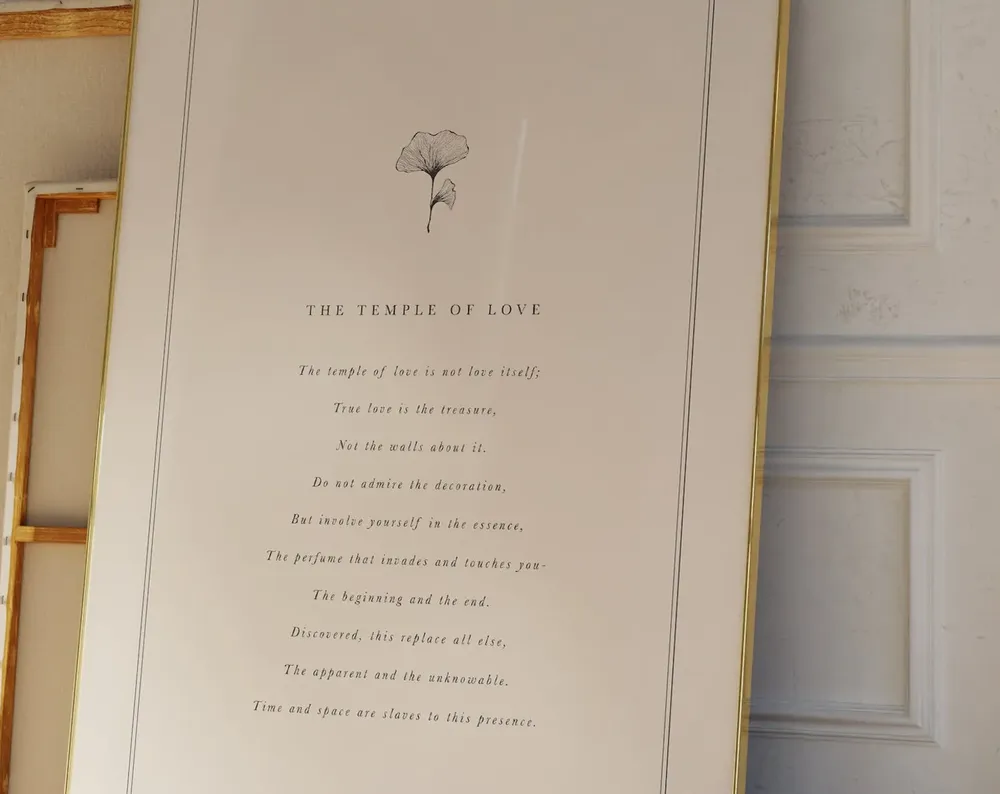 Rumi Quote Temple Of Love Poem Art Print