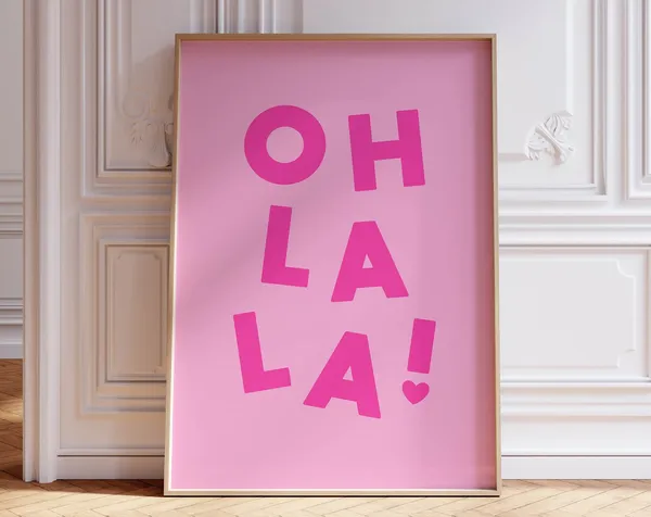 Typography Print, Pink Room Decor Poster