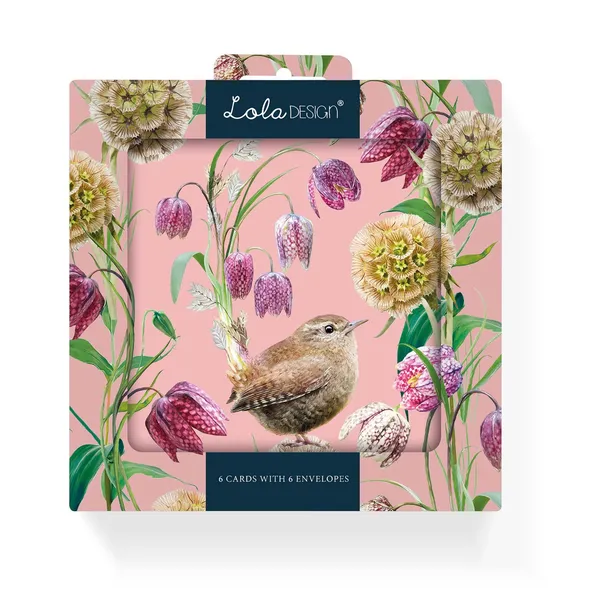 Wren Pattern Blank Notecards, Art Print