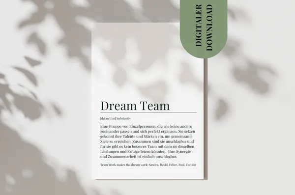 Personalized Dream Team Postcard Art Print