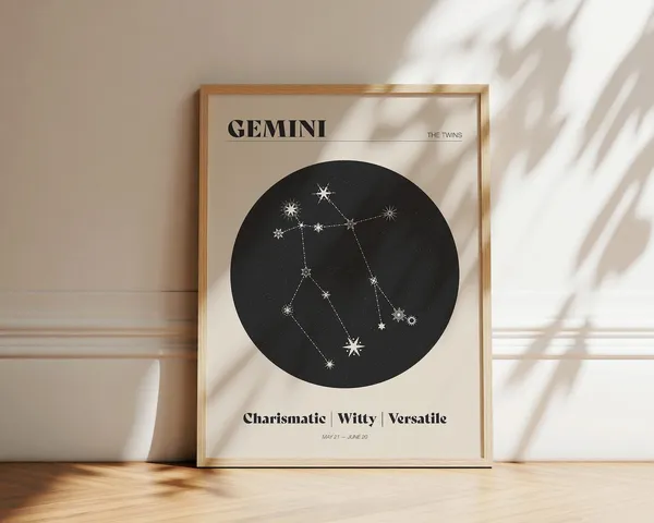 Gemini Star Constellation Zodiac Art Print