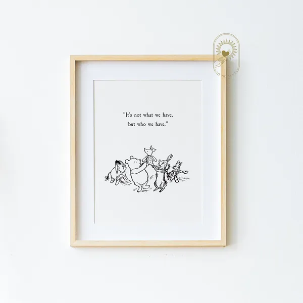Winnie The Pooh Quote Christening Nursery Gift