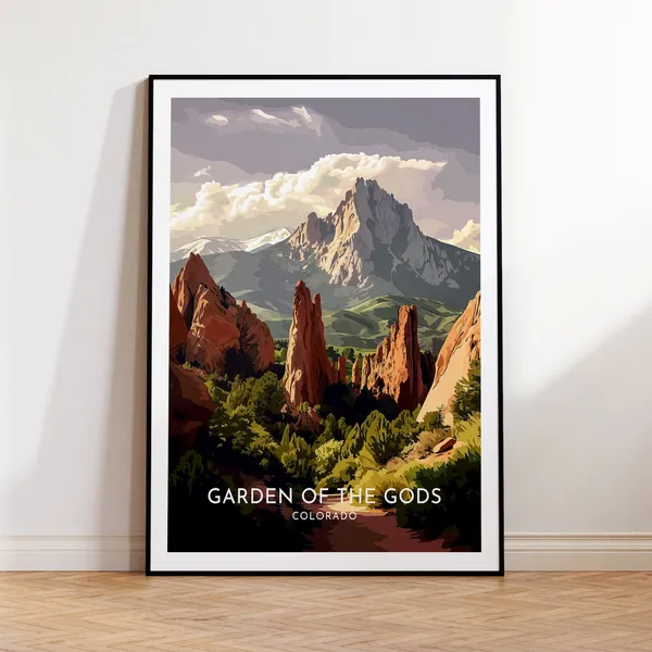 Garden Of The Gods Travel Poster, Colorado