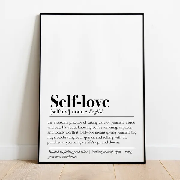 Self Love Definition Art Print