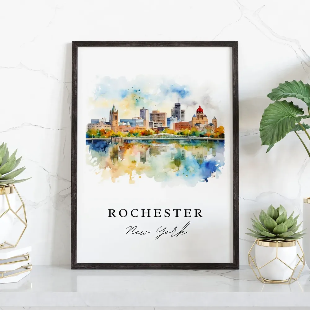 Rochester NY Upstate New York Travel Poster Print - Image 3