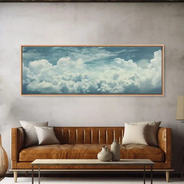 Panoramic Cloud Blue Sky Landscape, Wall Art Print