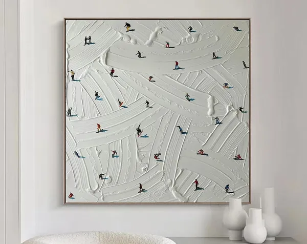 Snowboarding Winter Art Print, Personalized Gift