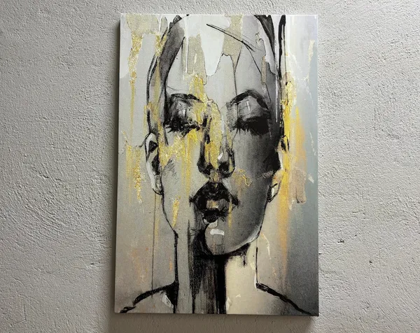 Abstract Woman Face Portrait Art Print