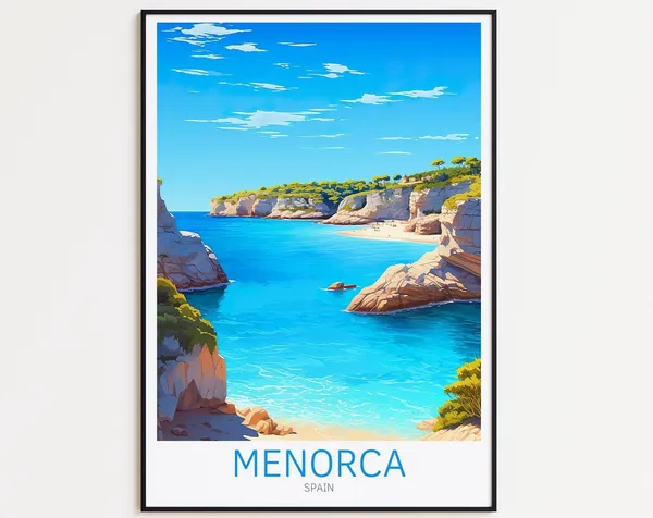 Menorca Home Decor Gift Travel Poster