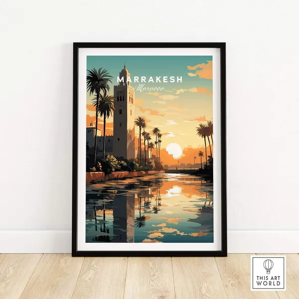 Marrakesh Travel Poster, Home Decor Art Print