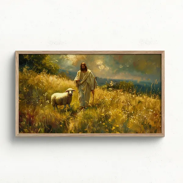 Jesus the Shepherd Religious Art Print, Easter Calvary