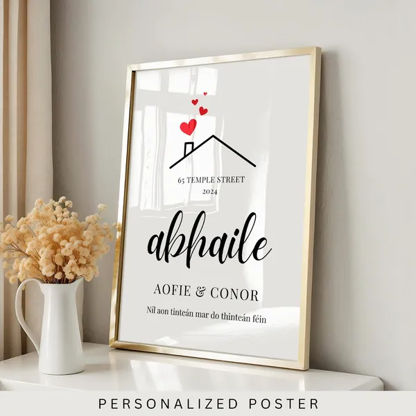 Abhaile Definition Irish Wall Art Print