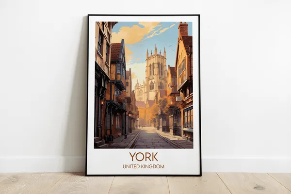 York Travel Poster, United Kingdom Custom Print