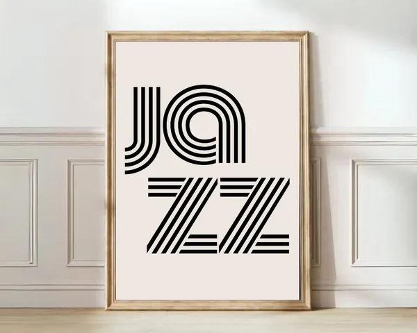Jazz Print, Retro Vintage Mid-Century Poster