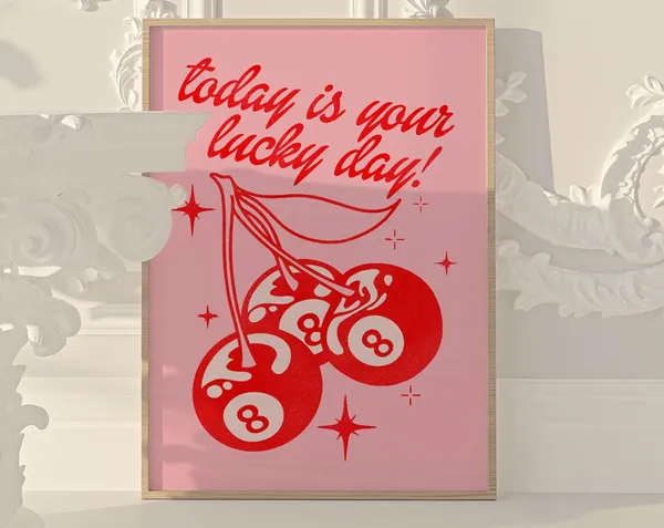 Lucky You Y2K Aesthetic Art Print