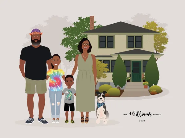 Family Portrait - Personalised Print