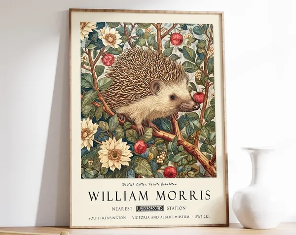William Morris Exhibition Poster, Kew Gardens Vintage Print