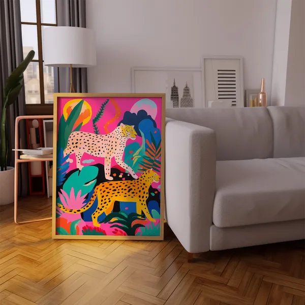 Leopard Print Maximalist Gallery Wall Art Print