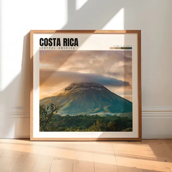 Costa Rica Travel Poster, Costa Rica Wall Decor