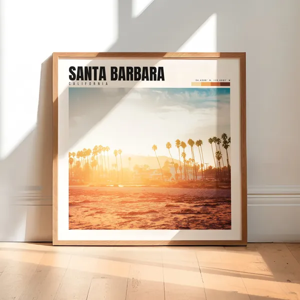 Santa Barbara, California Travel Poster Print