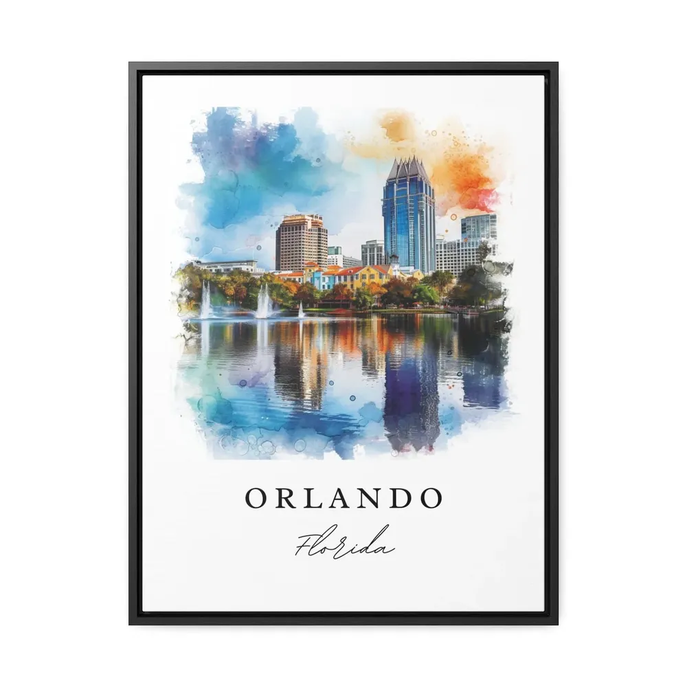 Orlando Watercolor Travel Poster, Florida Custom Text - Image 3