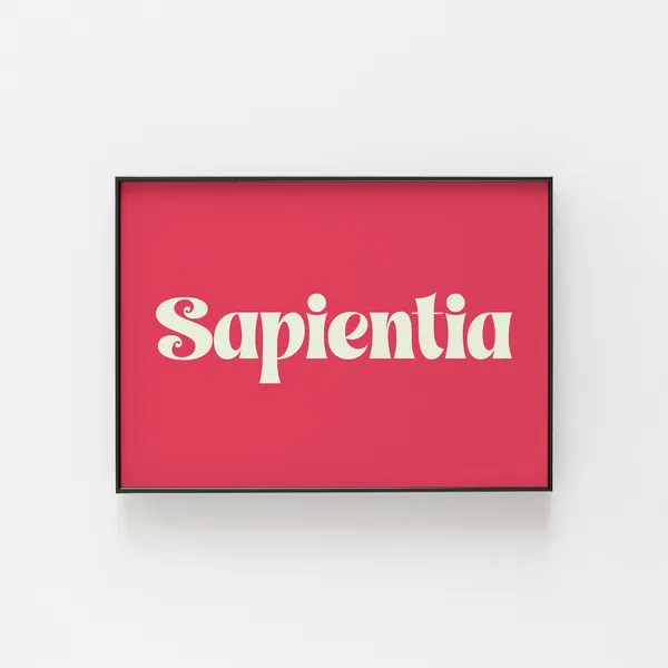 Sapientia Latin Quote Art Print, Library Decor