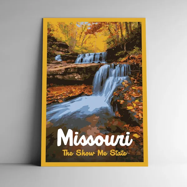 Missouri The Show Me State Vintage Travel Poster