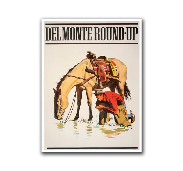 Vintage Rodeo Travel Poster, Western Decor Art Print