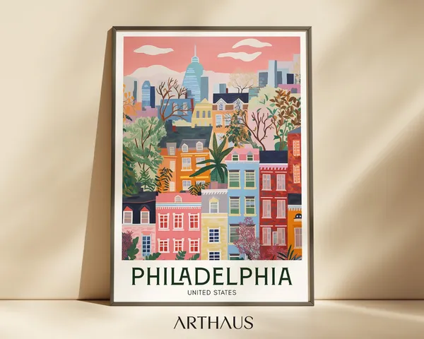 Philadelphia Maximalist Pennsylvania Travel Poster