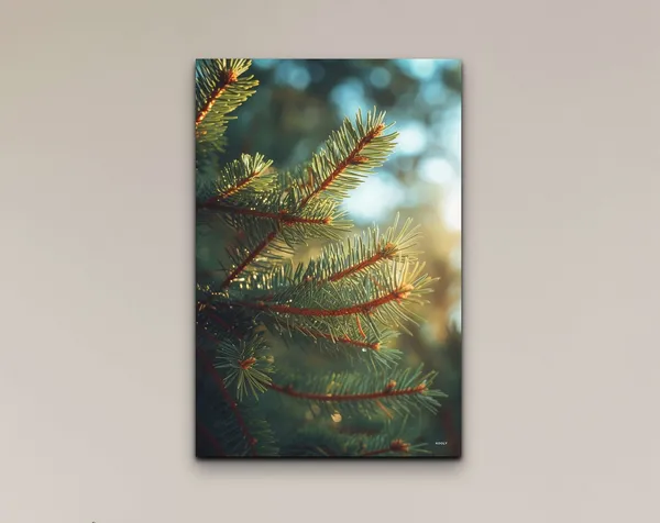 Pine Branch Art Print, Green Cabin Decor