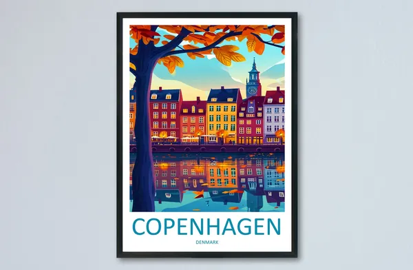 Copenhagen Gift Art Lovers Travel Poster