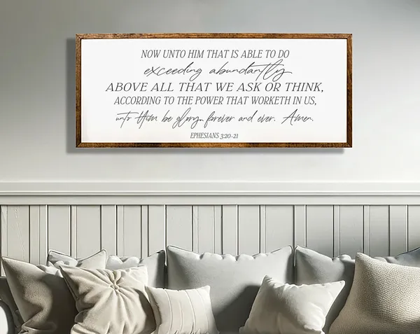 Now Unto Him Scripture Wall Art, Ephesians 3:20-21