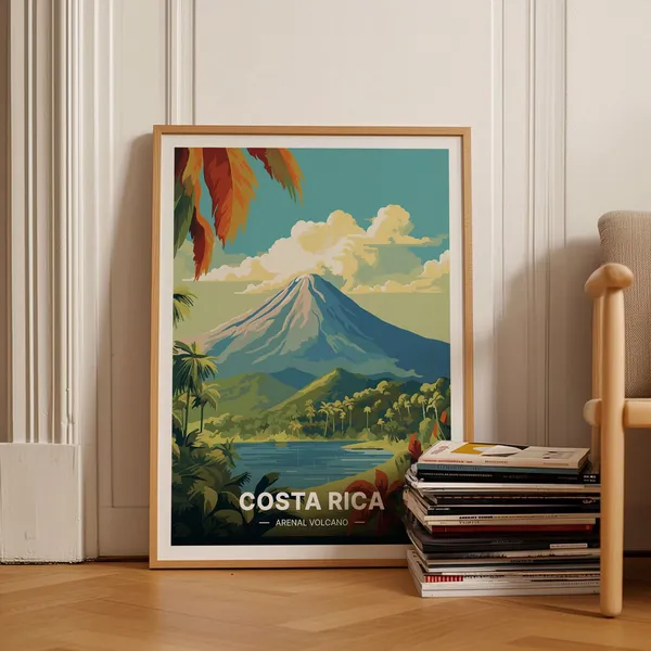 Costa Rica Travel Poster, Adventure Wall Art Print