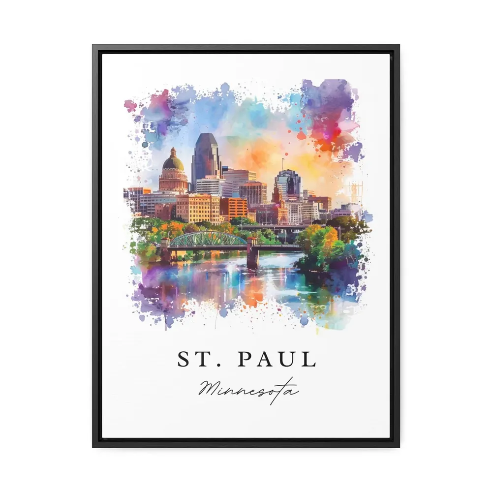 St Paul MN Custom Text Travel Poster, Minnesota - Image 2