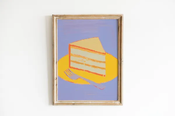 Cake Art Print, Cute Kitchen Y2K Aesthetic