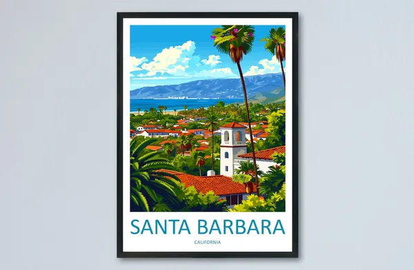 Santa Barbara Gift For Art Lovers Poster Print