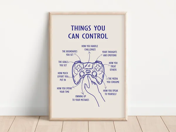 Things You Can Control Mental Health Poster Print