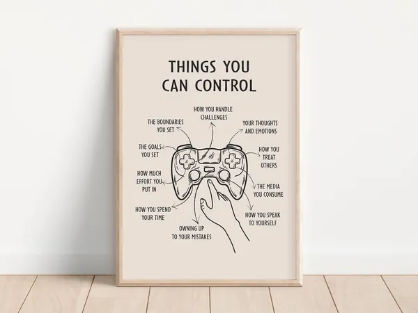 Things You Can Control Mental Health Art Print