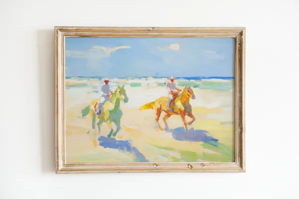 Pastel Cowboy Print, Western Equestrian Retro Art Print