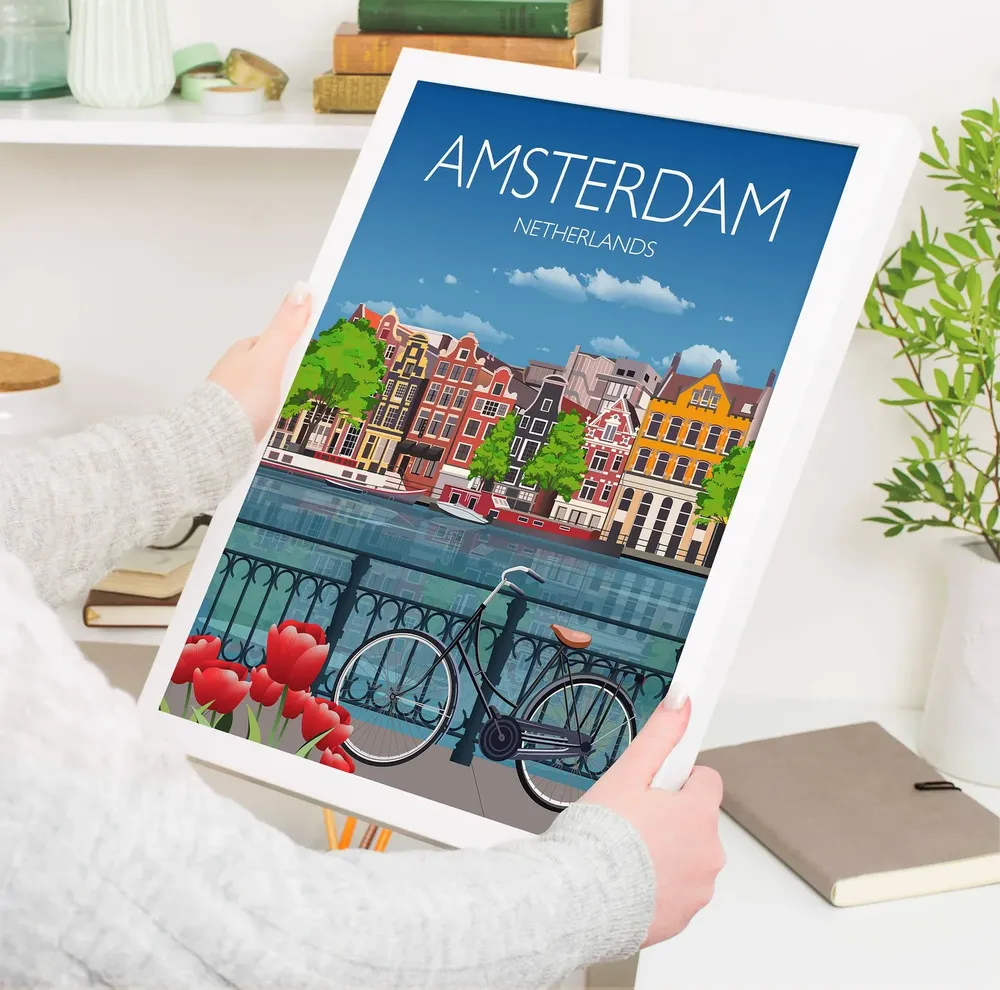 Amsterdam Art Lovers Gift Travel Poster - Image 3