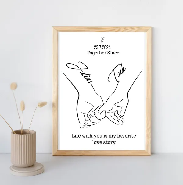 Personalized Couples Anniversary Poster Print