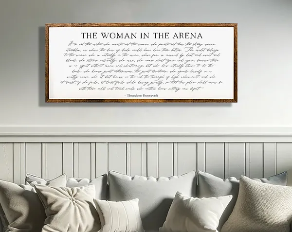 The Woman In The Arena, Theodore Roosevelt Wall Art Print
